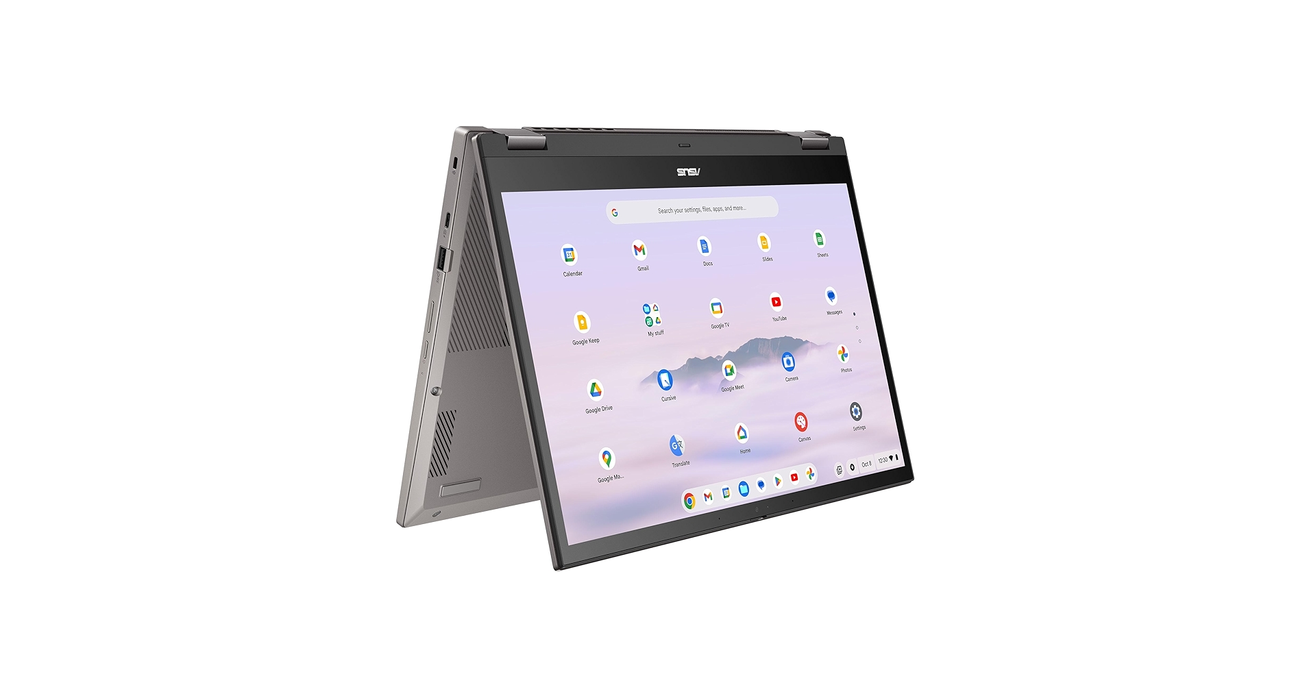 ASUS Chromebook Plus CM34 Flip 2-in-1 Laptop | AMD Ryzen 5 7520C | 8GB RAM | 256GB Storage | 1920 x 1200 Touchscreen | Full HD Webcam | Backlit Keyboard | ChromeOS | Grey