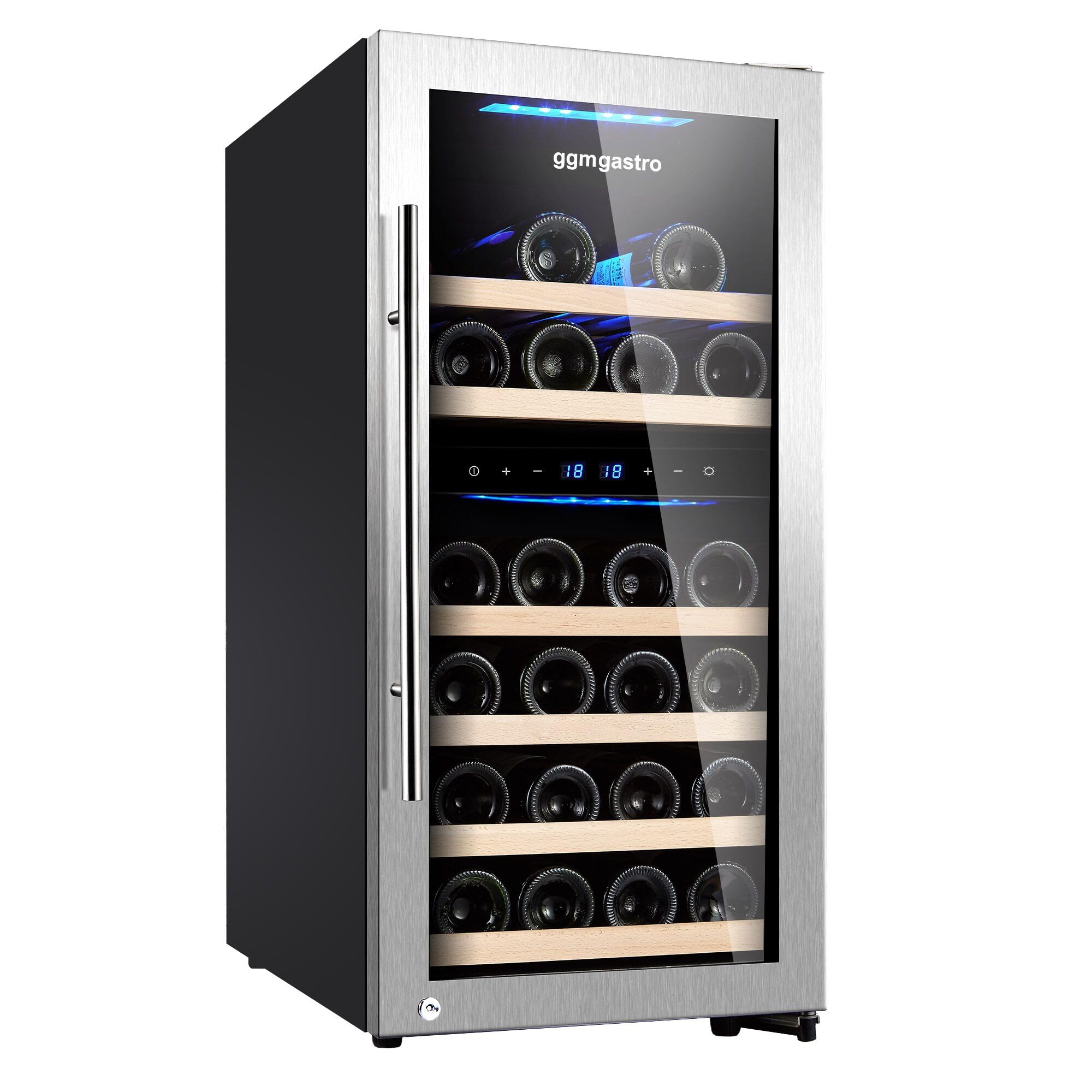 GGM Gastro | WKM100ES-2N | Weinkühlschrank - 2 Klimazonen - 100 Liter - max. 33 Flaschen