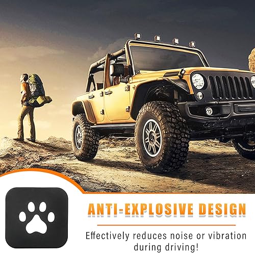 Miniatura 6 de Ziciner Cubierta de enganche de remolque de automóvil, cubierta de enganche de 2 pulgadas, inserto de enchufe de tubo receptor de goma, cubiertas de