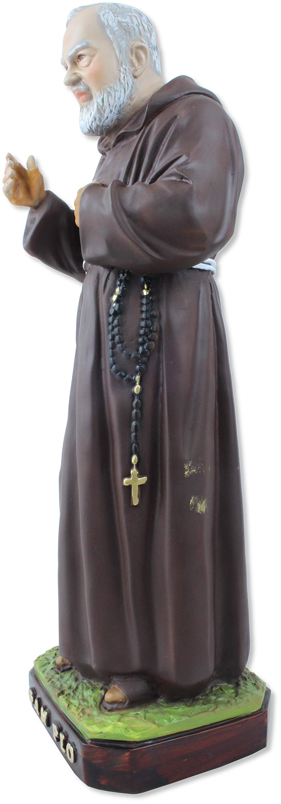 Proposte Religiose Statua San pio (Padre pio) di Pietrelcina in Resina cm 50 - Made in Italy
