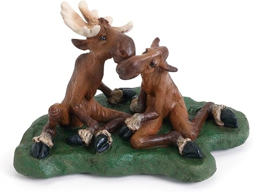 Demdaco Smoochin Moose - Figura decorativa (resina, 2.0 x 2.6in)