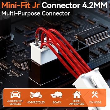 Preciva Mini-Fit Jr Kit Crimping Tool, with 12 Types 2-10 Pin Molex 4.2mm Connector, AWG 28-16 Terminals Terminals Crimping Pliers Compatible Dupont, Molex, KF2510