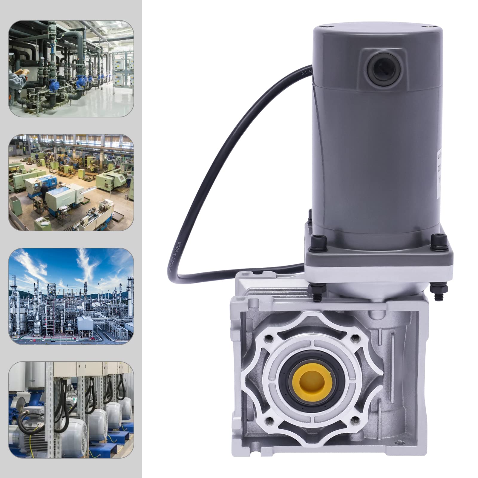 Motoriduttore a vite senza fine da 120 W, 12 V DC, autobloccante per macchine e nastri trasportatori