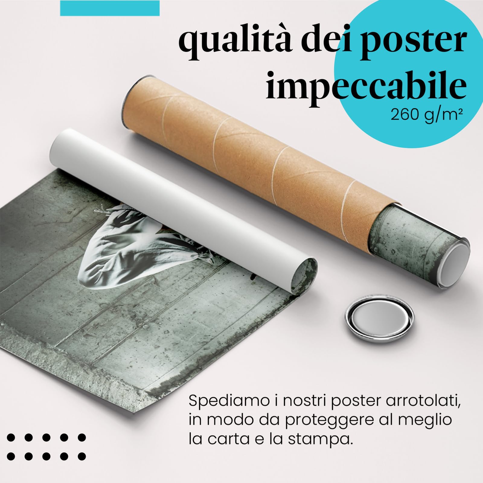 Postereck - 0518 - Hip hop, ballerino uomo salto danza musica strada - Decorazione da Parete, Stampa Artistica, Arredamento Interni, Stampa Fotografica - Tela - 100,0 cm x 75,0 cm