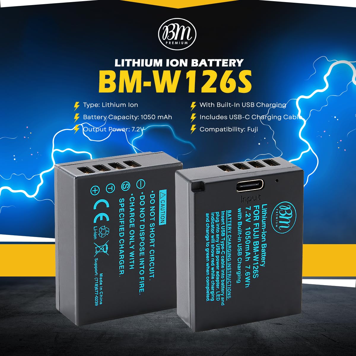 Fujifilm Xe5 Bateru00eda Fujifilm Xt3 BM Premium NP-W126S