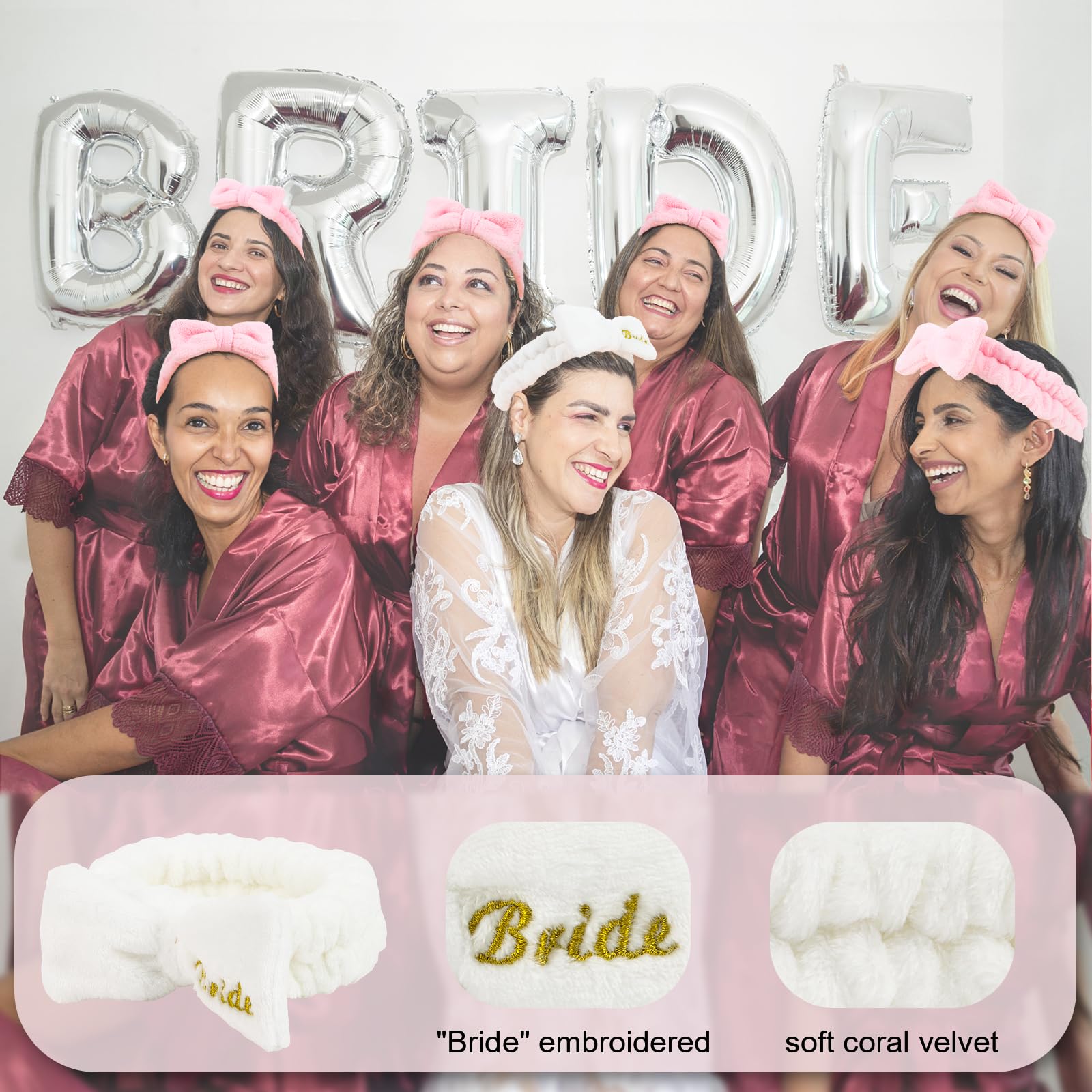 Bachelorette Favor Set Hair Clips Headbands Makeup Bag Bridal Party Gifts Amazon.com : WHAVEL 14 Pcs Bachelorette Party Favors  main image 3