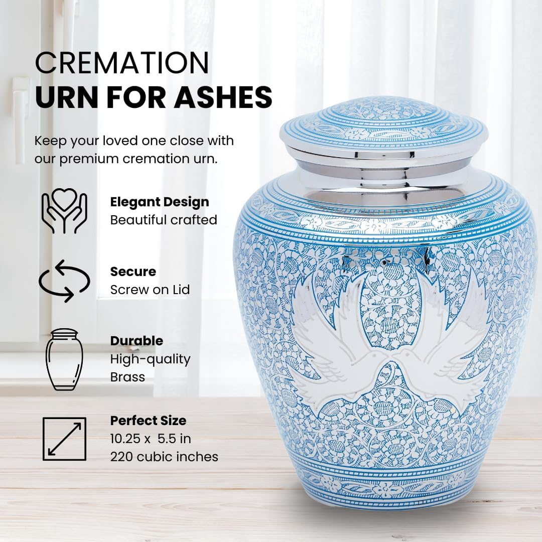Blue Loving Dove Adult Urn