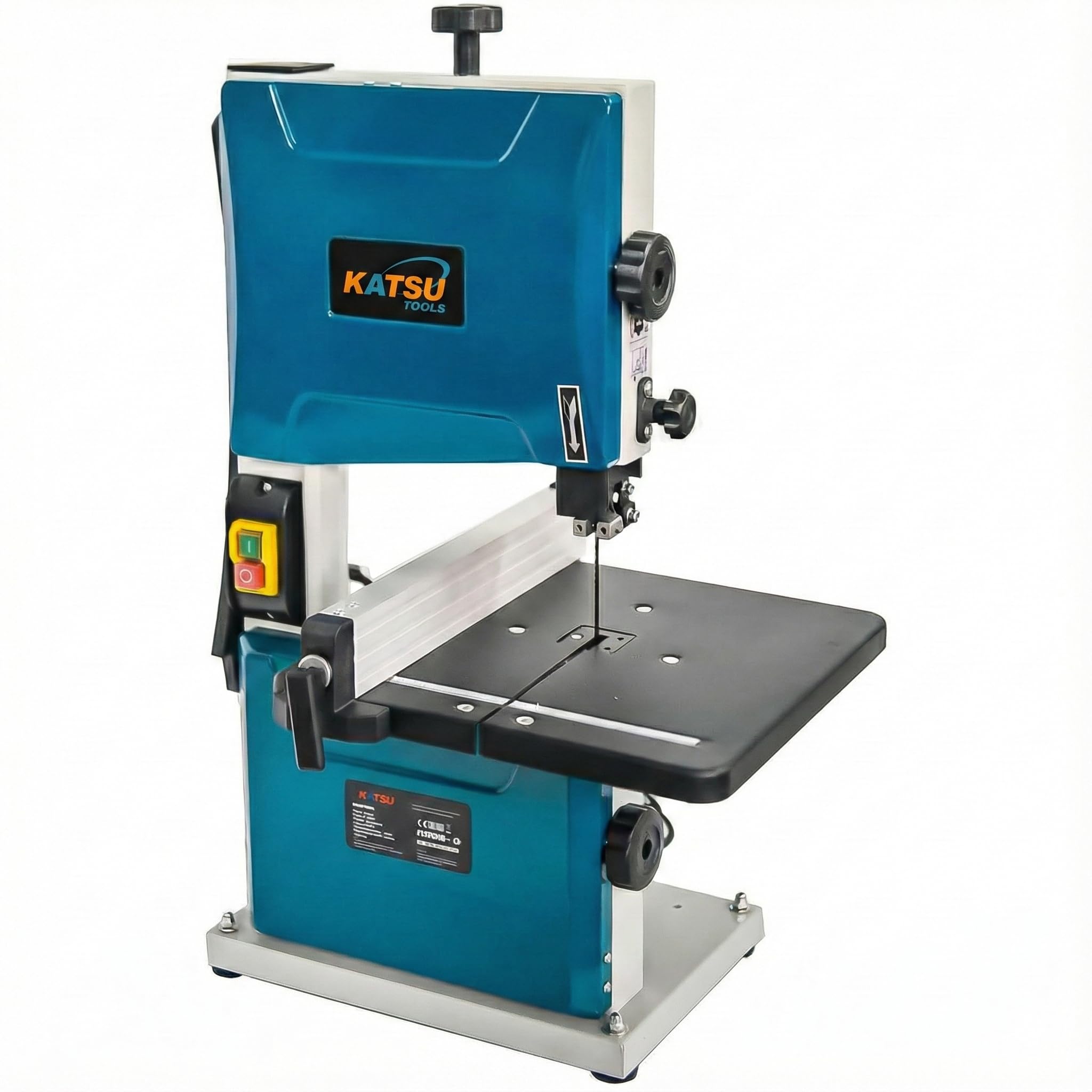 KATSU Tools 200mm 350W Bench Band Saw Woodworking Electric Band Saw Metal Work Table Tilting 45° for Miter Cuts Blade Included 100555