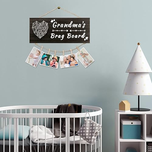 Miniatura 4 de Yunfan Regalos de Navidad para abuela, tablero de presumen de abuela, regalos de nieta, nieto, nietos, portarretratos para cumpleaños, día de la