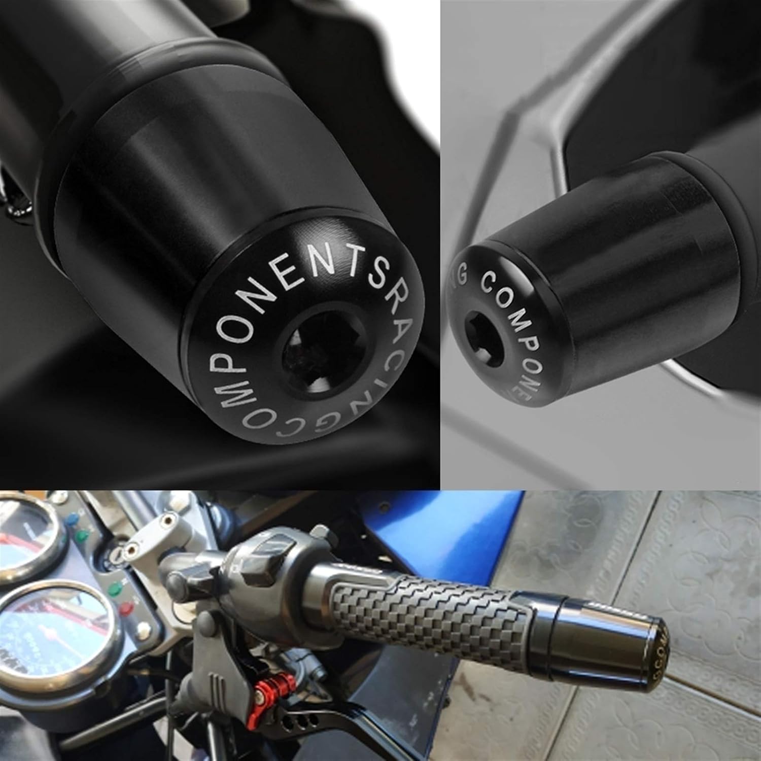 for BMW K1300 S/R/GT K1600 GT/GTL R1200GS Adventure HP2 Sport Motorcycle Handlebars Grips Ends Bar Ends Handlebars Caps Grips Bar Ends