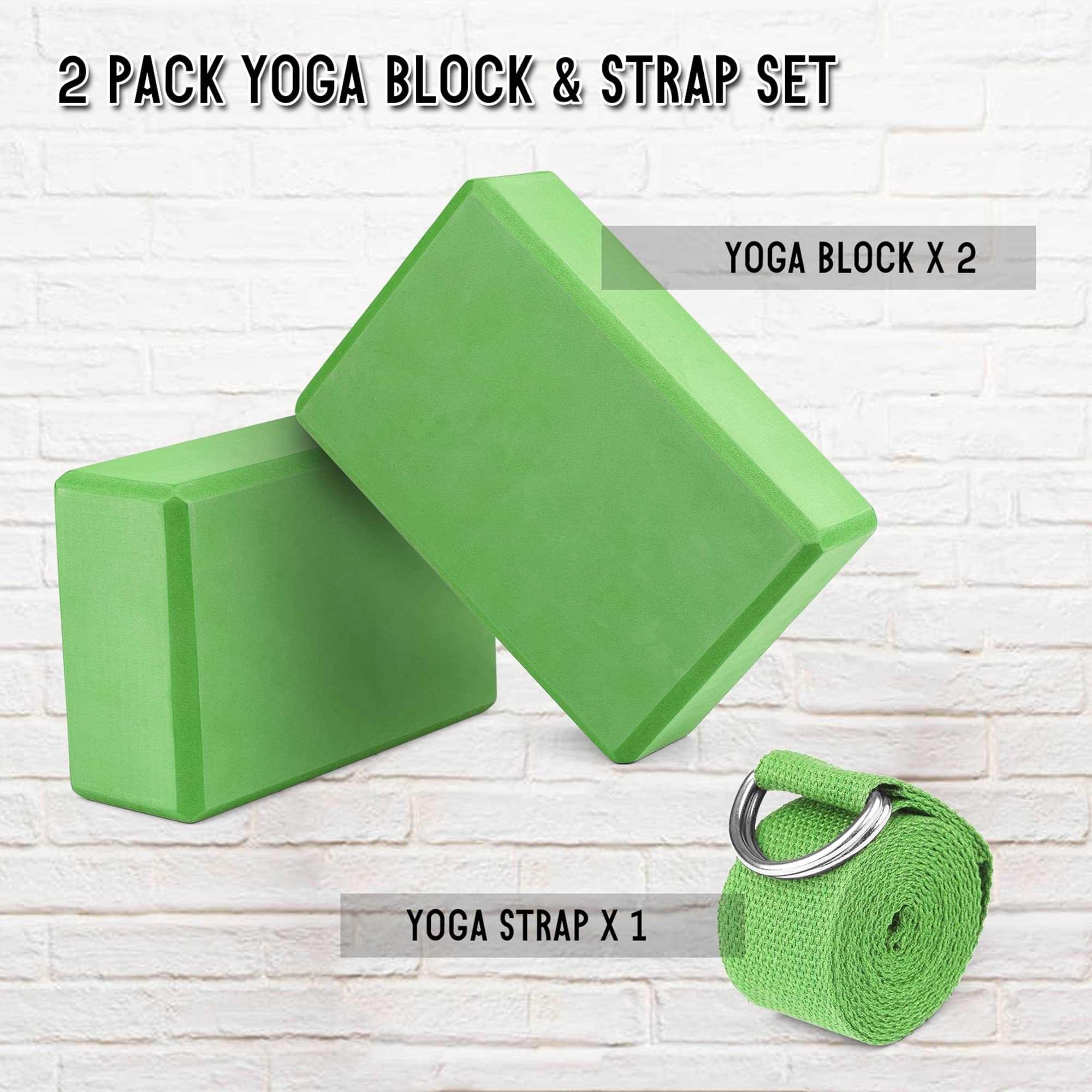 3Szt Zestaw Bloków Eva Yoga Pilates Brick Sprzęt Do ćwiczeń Do ćwiczeń Treningowych Blok Piankowy Pas Do Rozciągania Pomoc Yoga Bolster
