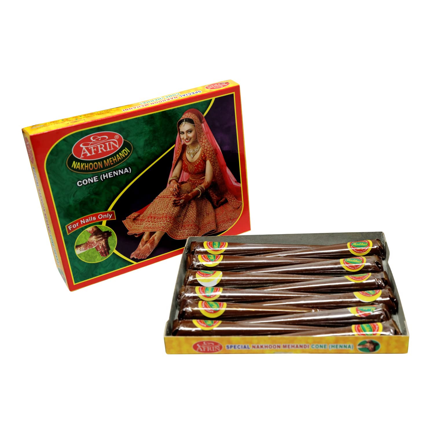 Henna Nails Cone (Big) Pack of 12 (14gm each)