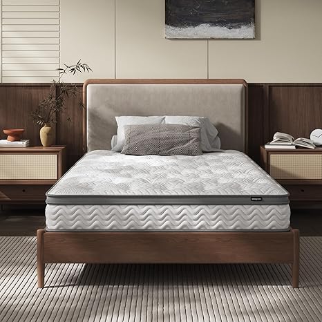 6 Inch Twin Mattress, Foam & Bonnell Springs Hybrid Mattresses, Fiberglass Free - No Odor - 365 Night Trial
