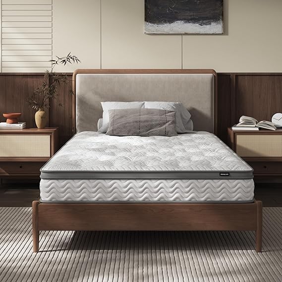6 Inch Twin Mattress, Foam & Bonnell Springs Hybrid Mattresses, Fiberglass Free - No Odor - 365 Night Trial