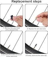 Vista 5 de Kit de reparación de núcleo de válvula, incluye núcleos de válvula de latón, tapas, herramientas de extracción, llaves, convertidores y tuercas, kit