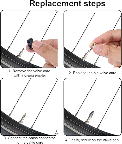 Miniatura 5 de Kit de reparación de núcleo de válvula, incluye núcleos de válvula de latón, tapas, herramientas de extracción, llaves, convertidores y tuercas, kit