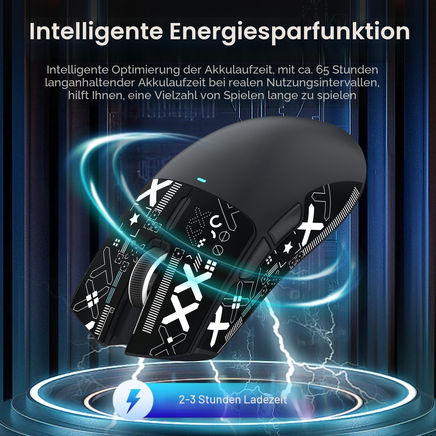 ATTACK SHARK 3-in-1 Kabellose X68PROHE-Tastatur und X11-Gaming-Maus-Kombination,BT/2,4G/Wired,8KHz-Magnetschalter mit schnellem Trigger,PixArt PAW3311,22000DPI,gewickeltes C01PRO–Schwarzer Farbverlauf