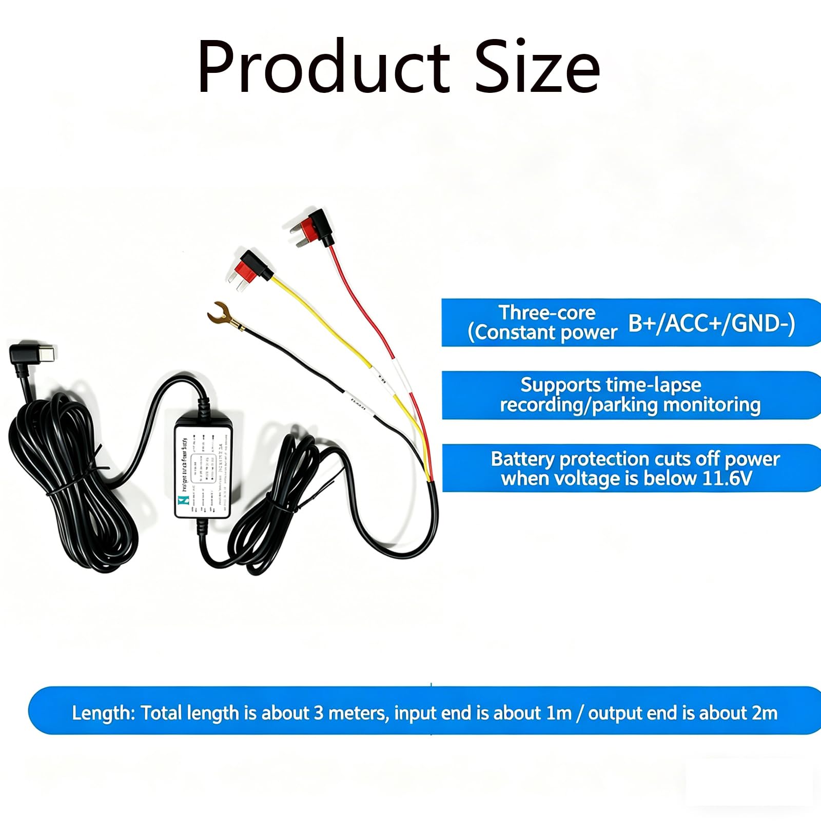 VANTRUE Kit cablaggio USB-C regolabile con 2 stadi per Dashcam N5/N4/E3/E2/E1/N2S/N2 Pro, da 12V / 24V a 5V, portafusibile con protezione a bassa tensione, 24 ore. Sorveglianza del parcheggio VANTRUE Kit cablaggio USB-C regolabile con 2 stadi per Dashcam N5/N4/E3/E2/E1/N2S/N2 Pro, da 12V / 24V a 5V, portafusibile con protezione a bassa tensione, 24 ore. Sorveglianza del parcheggio