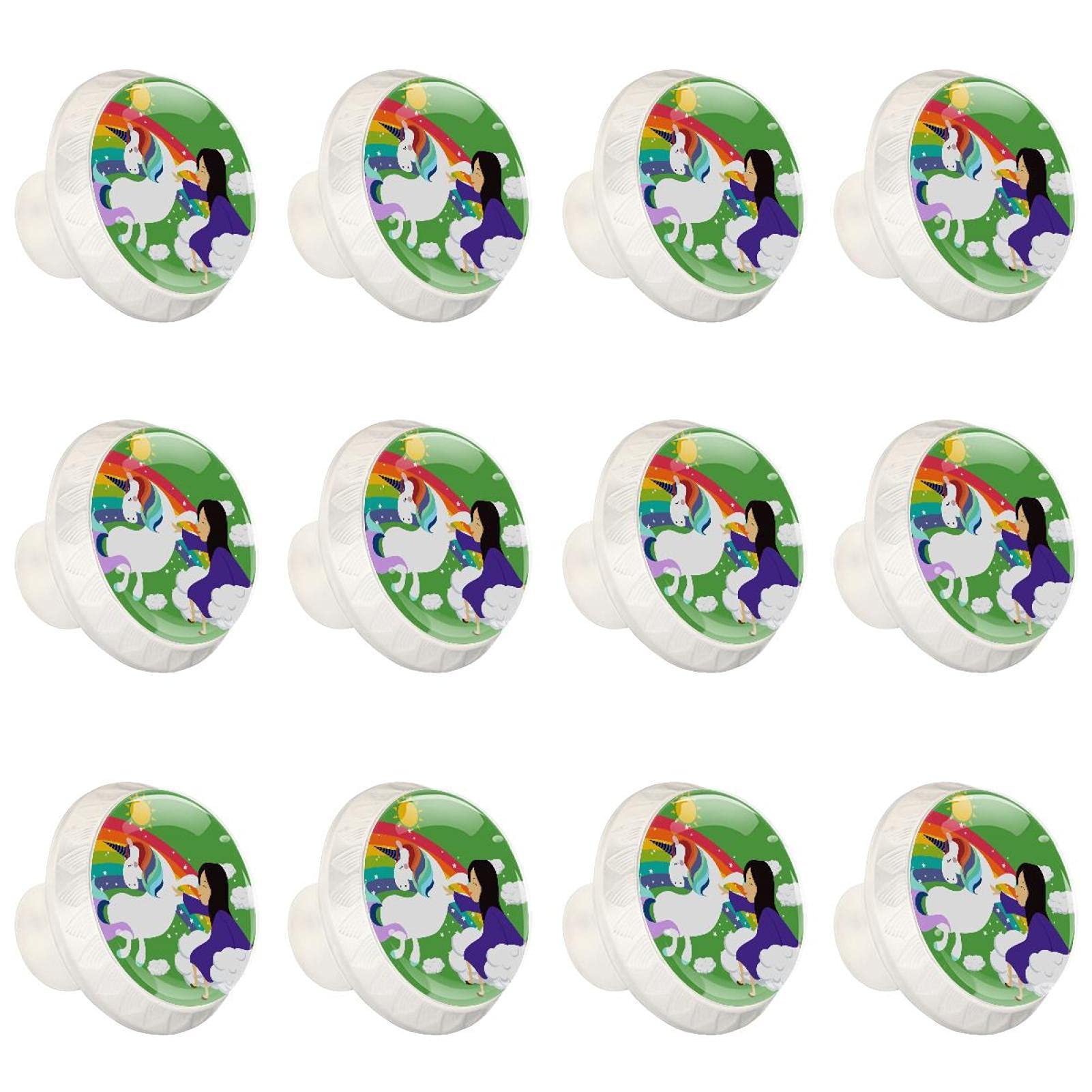 Tiroirs commode tirer poignée arc-en-ciel bouton de meuble enfant et femme x12