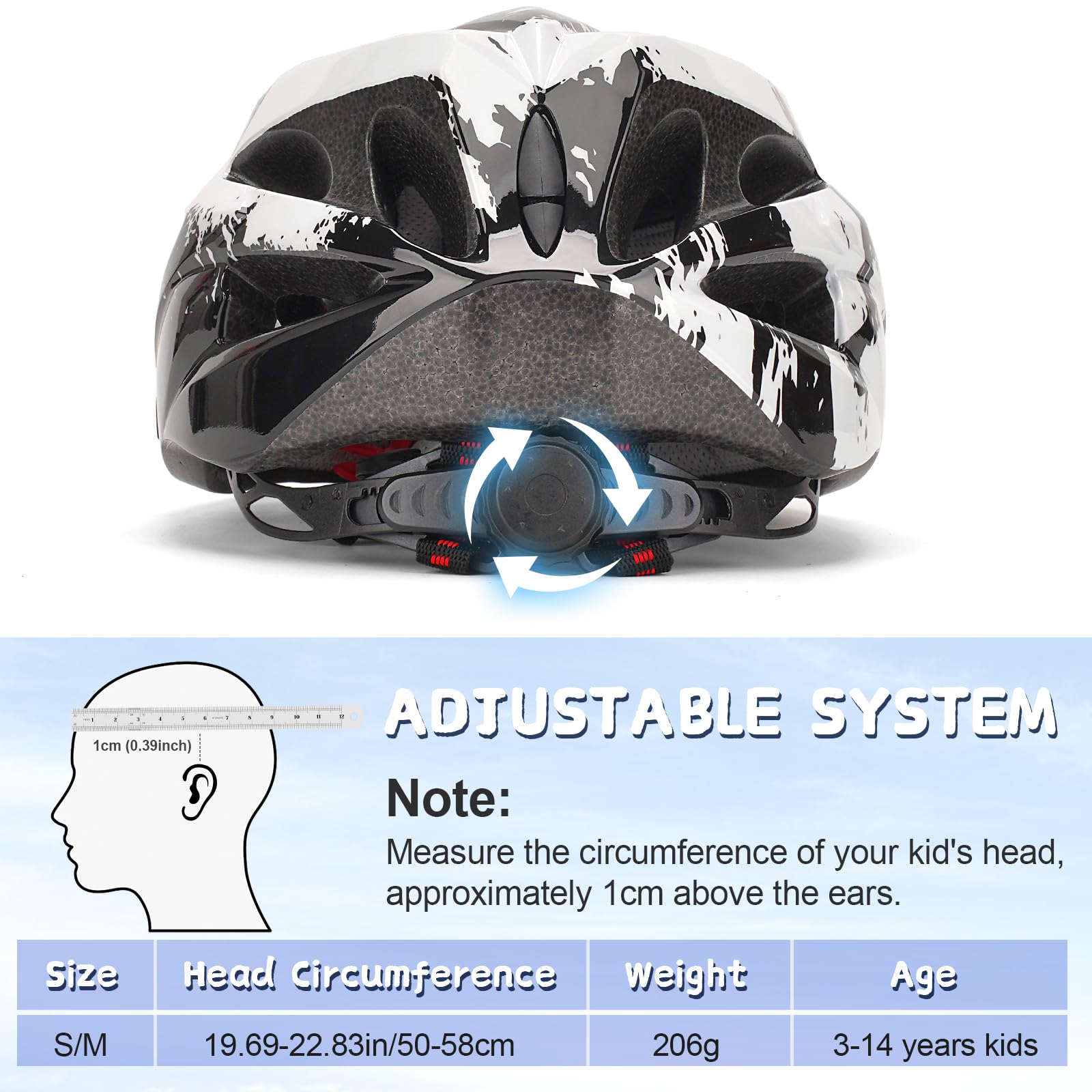 Casco de bicicleta para niños ajustable 50-58 cm
