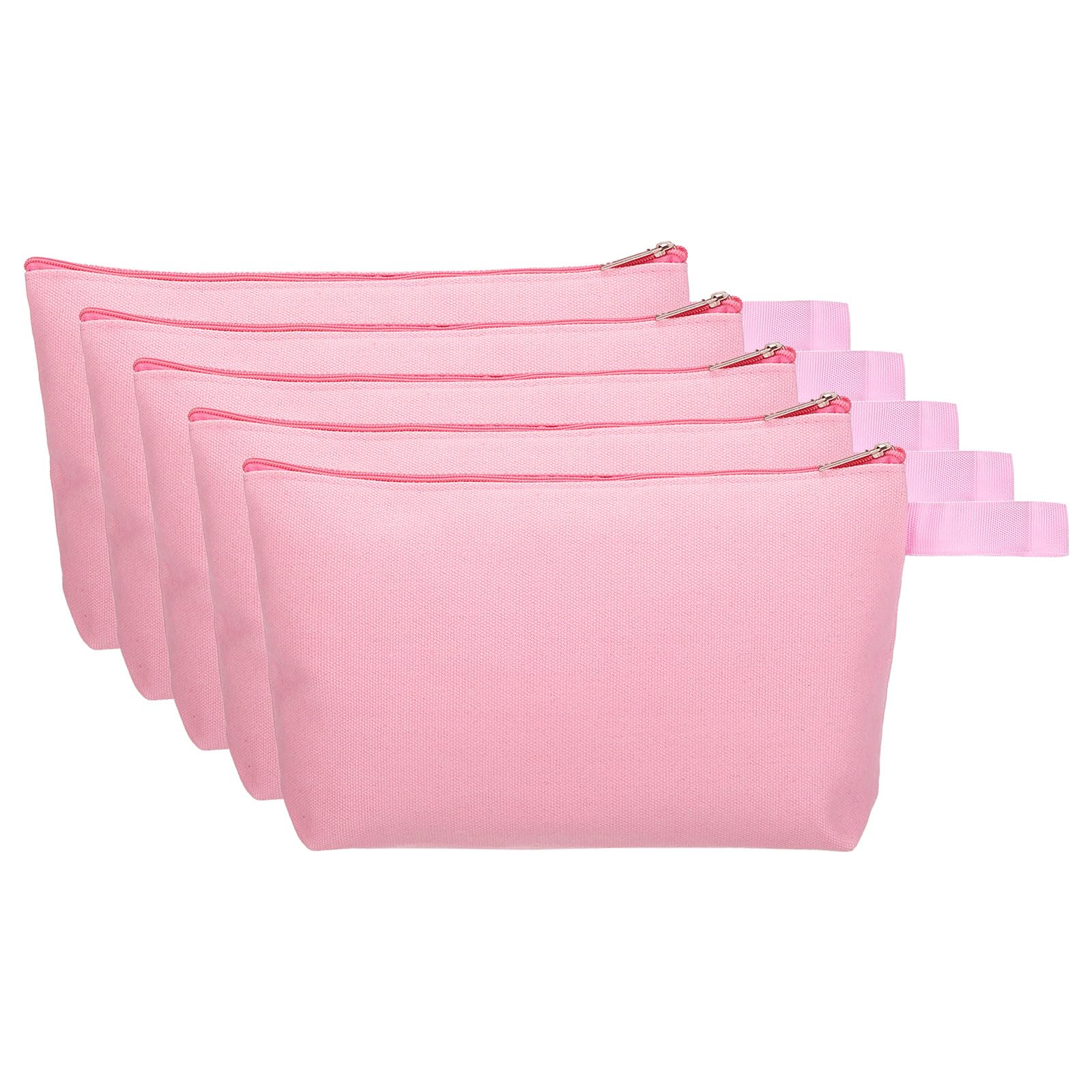 PATIKIL 12.2 x 7.5 Canvas Makeup Bags with Strap