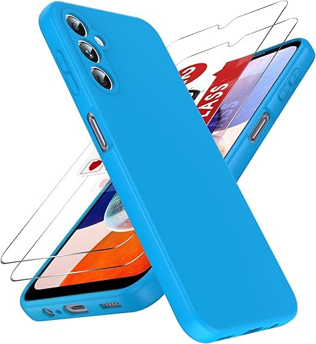Miniatura 65 de LeYi Funda para Samsung Galaxy A14: Funda A14 5G con 2 protectores de pantalla de vidrio templado para mujeres y hombres, funda protectora delgada
