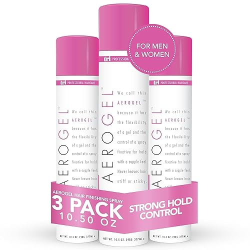 TRI Design Aerogel - Spray de acabado flexible y controlable para mujeres y hombres, para peinar el cabello con un agarre firme y extra y sensación