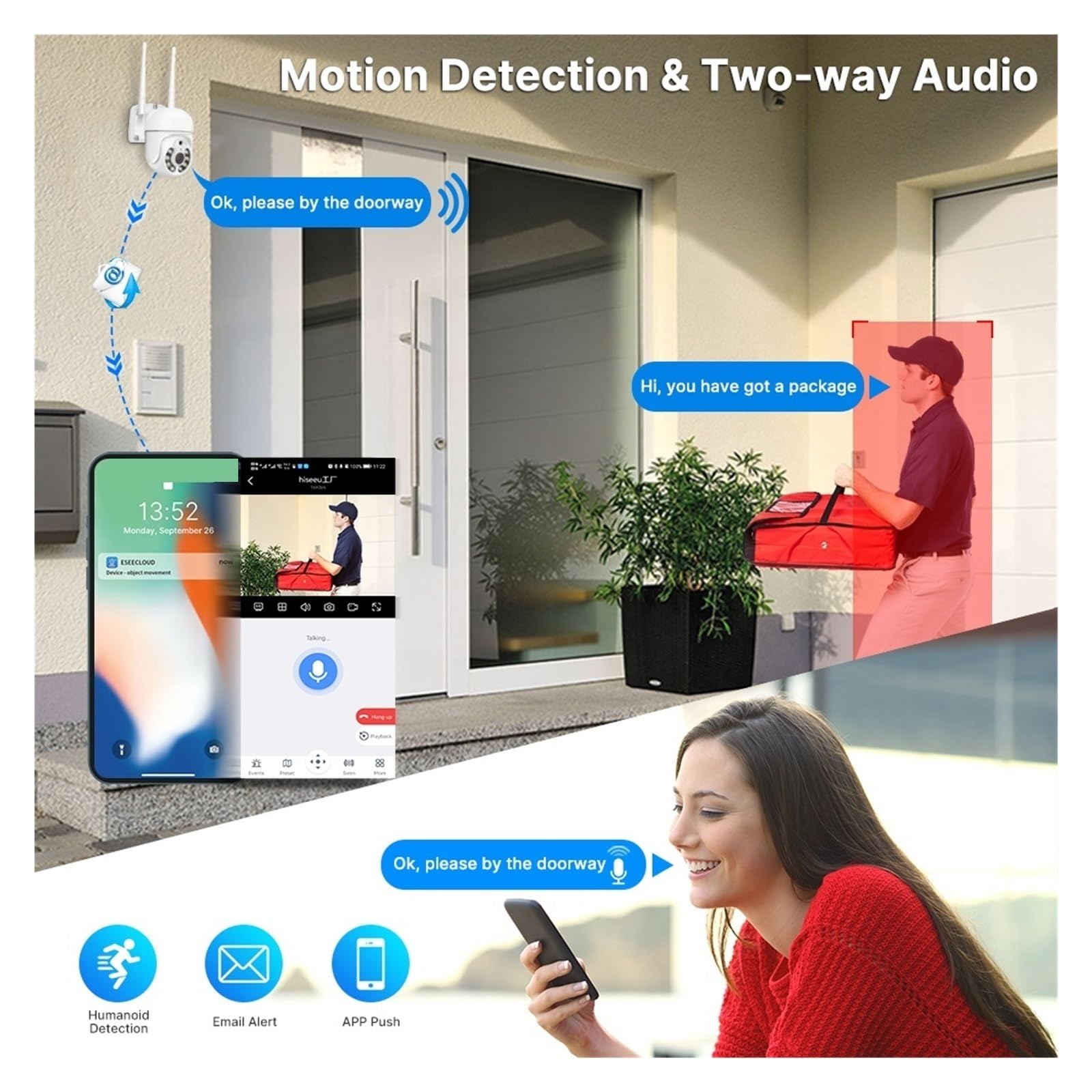 5MP WiFi CCTV Kamera PTZ Zestaw Do Organizacji Bezpieczeństwa 10-kanałowy Rejestrator NVR AI Śledzenie Ruchu Kamer IP System Nadzoru Wideo Dobra Jakość Obrazu(None,10CH NVR 6 Cameras)