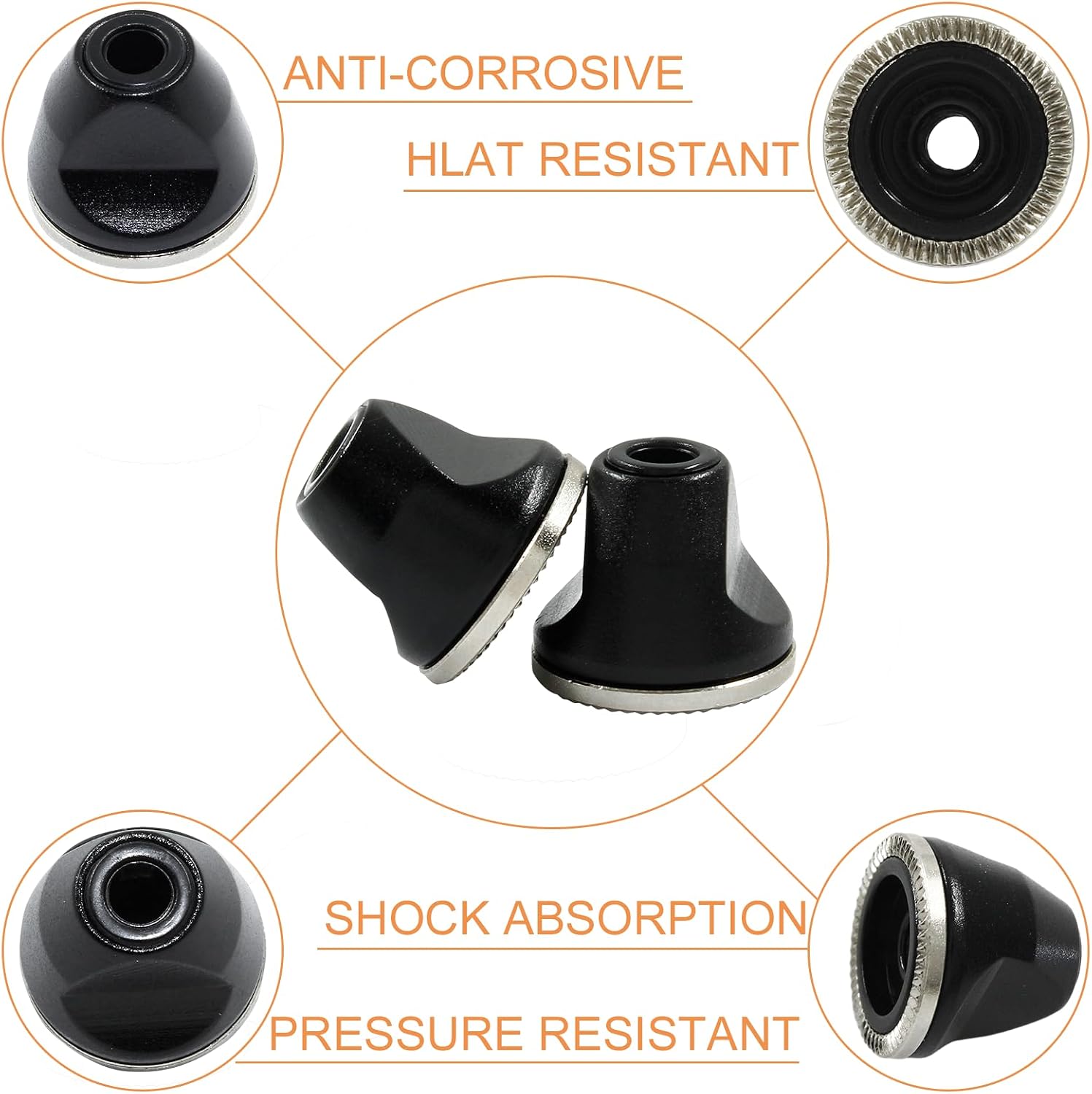 Hitefu Mountain Bicycle Quick Release Lever Nut, 2PCS, M5 Screw