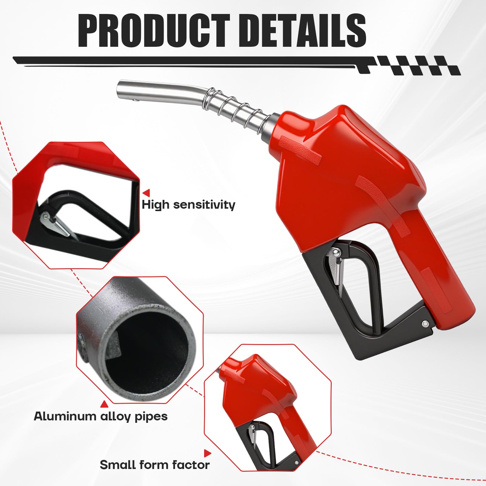 WingFly Pistola de combustible diésel automática, bomba de combustible autocebante, Pistola para Bomba Diesel (Conector de Manguera 3/4" y 1 pulgada)