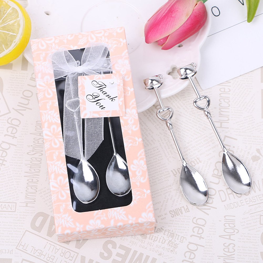 12 Sets Sweet LOVE Drink Coffee Spoon Romantic Bridal Shower Wedding Party Favor Gifts (12)