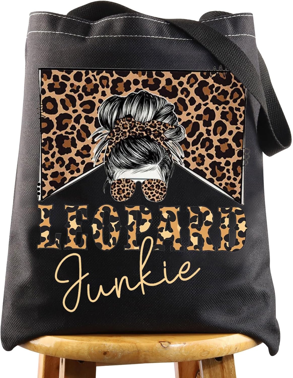 WZMPA Leopard Lover Tote Bag - Leopard Print Gift & Reusable Grocery Bag