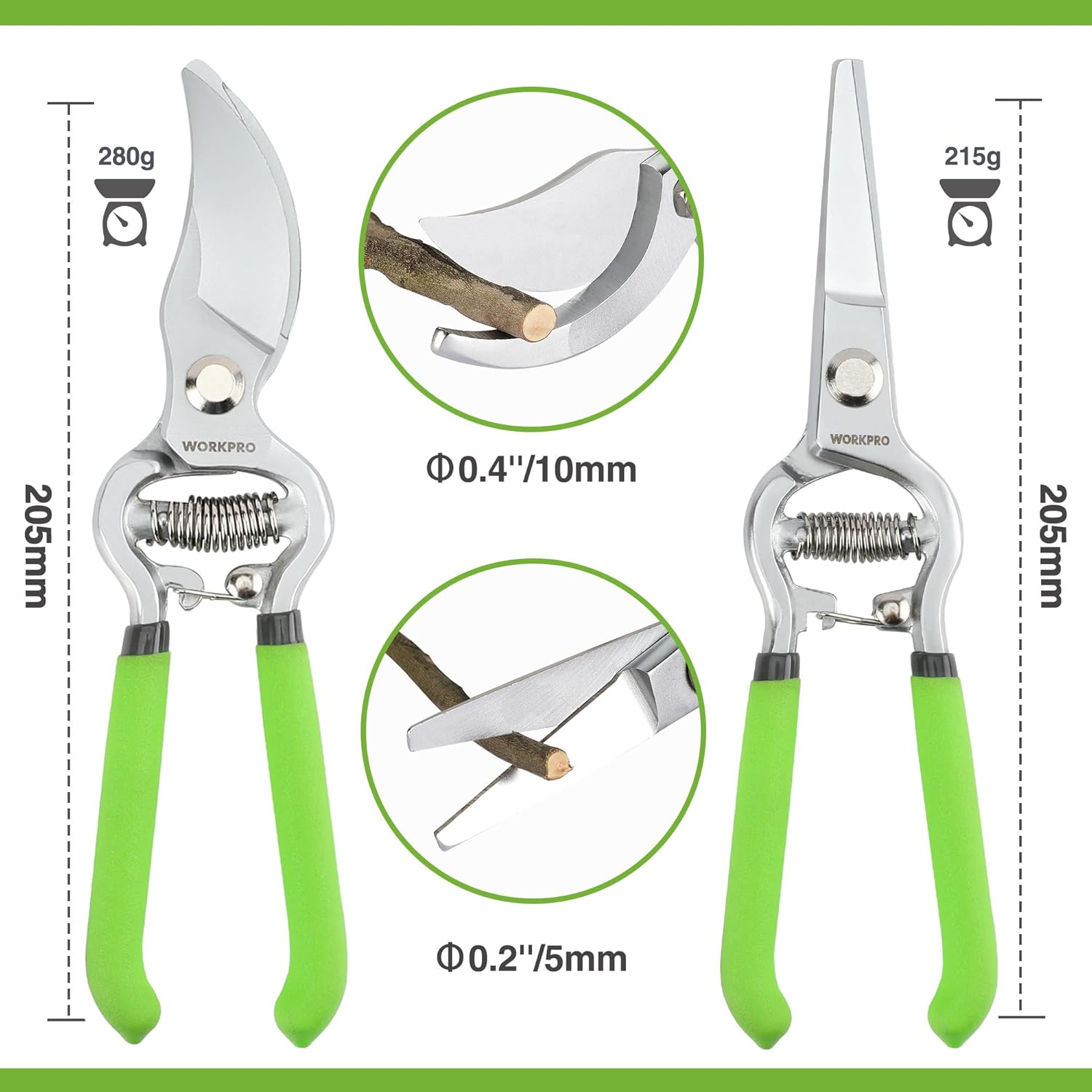 WORKPRO Extra Thick Kneeling Pad and WORKPRO 2-Piece Pruning Shears and Garden Tool Pouch Set