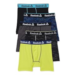 Reebok Boys Boxer Brief Performance Underwear 5-Pack Yellow - Black Assortment