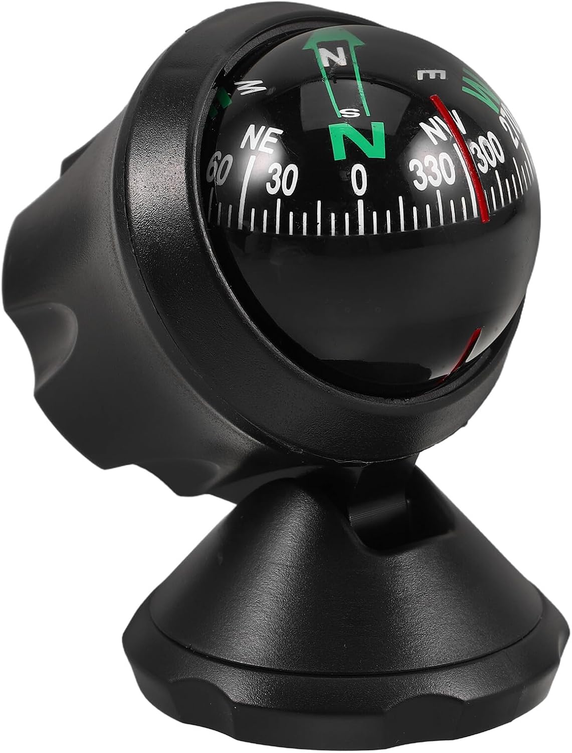 Car Compass Ball with Adhesive Base, Universal Dashboard Navigation Compass for Outdoor Travel, Accurate Direction Guide for Cars, Trucks, Motorcycles, and Rvs