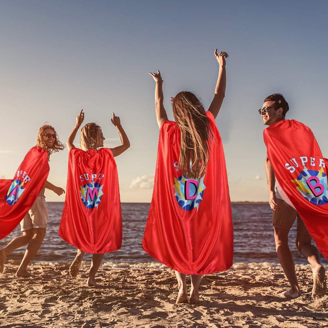 Vista 2 de DQZ Capa y máscara de superhéroe para adultos y hombres disfraz de disfraz para papá padre regalos de fiesta de cumpleaños