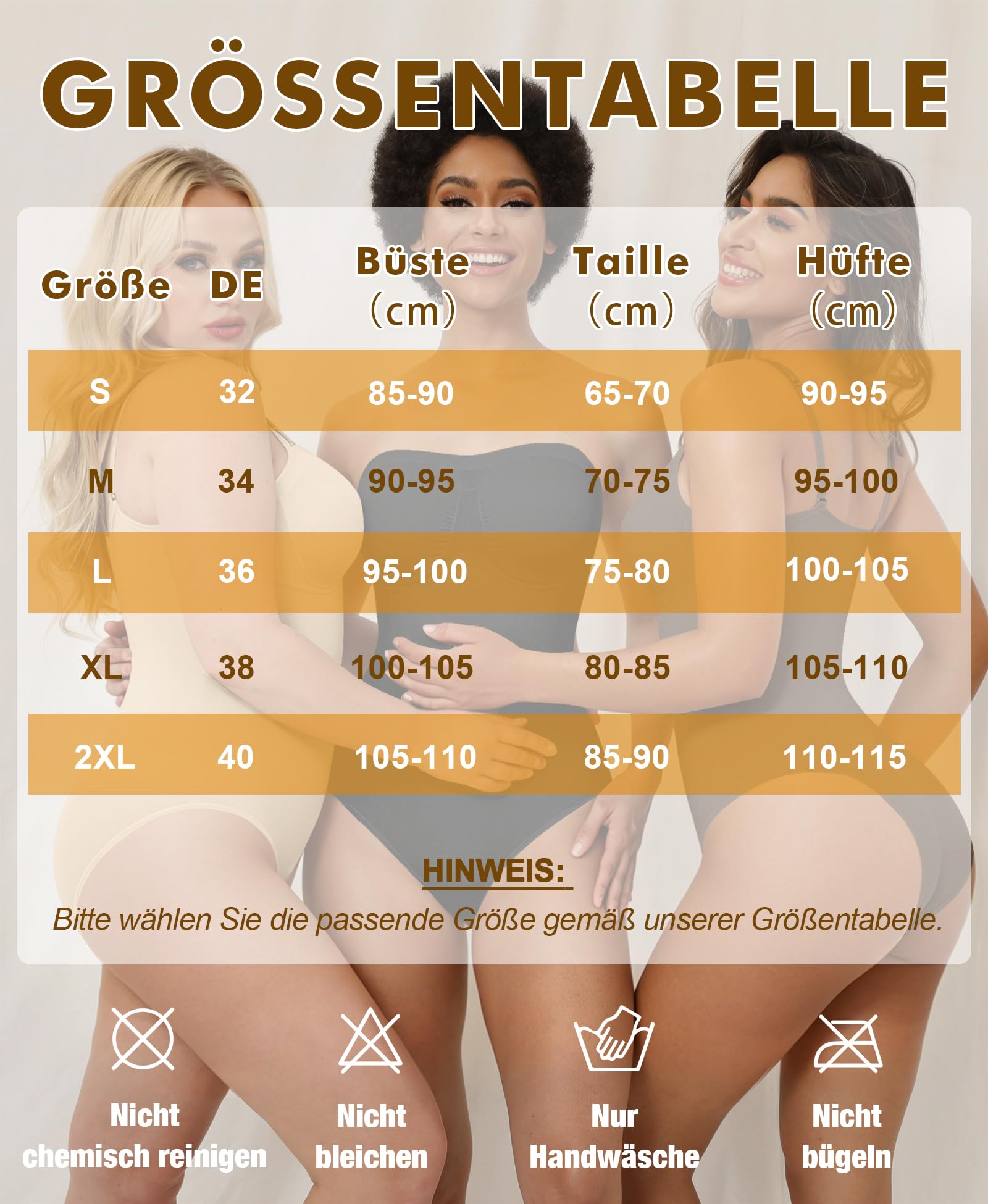 Werena Shapewear Damen Body Bauchweg Trägerlos – Nahtloser Miederbody Stark Formend, Figurformender Body Shaper Slip, Shaping Bodysuit mit 2 Paar Abnehmbaren Trägern