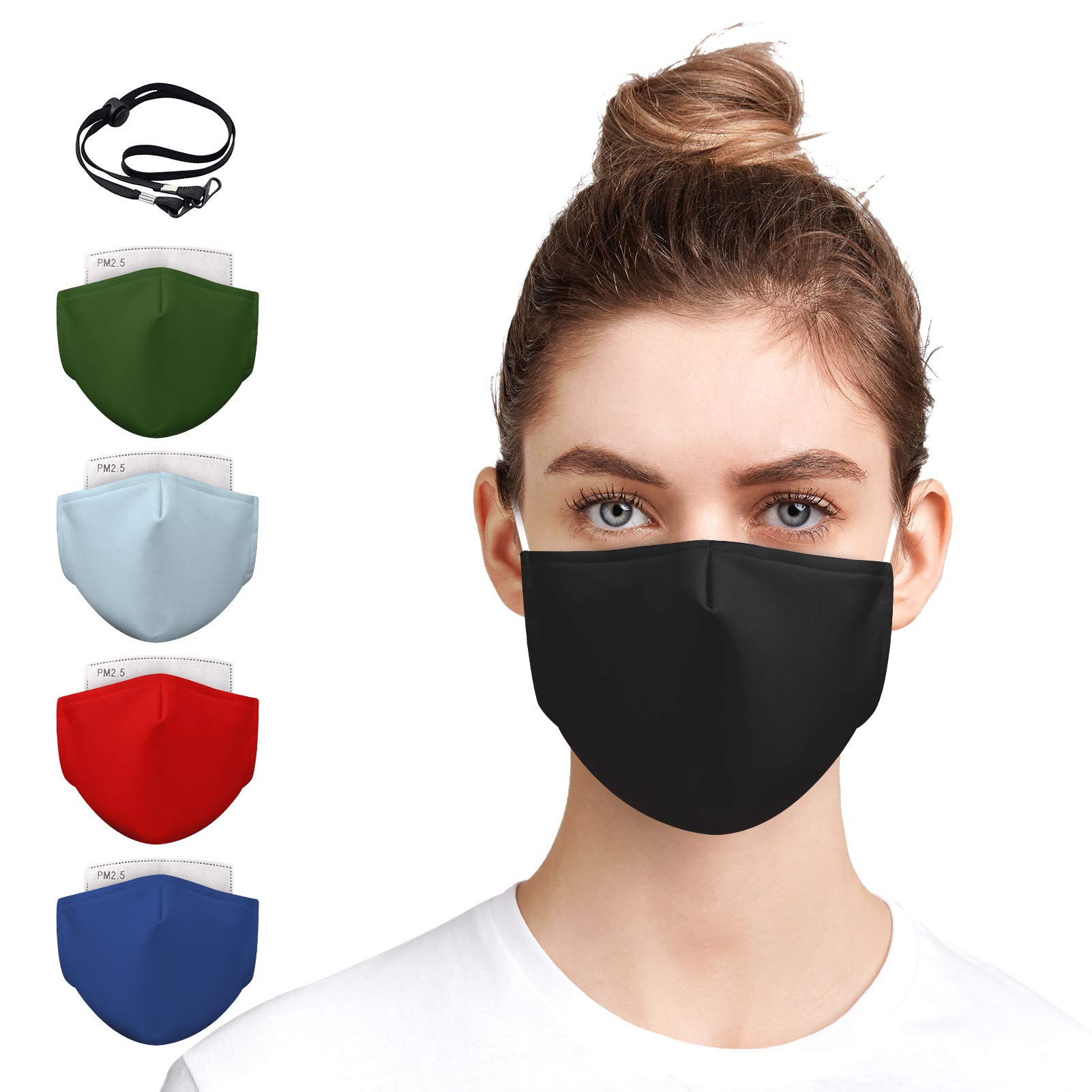 Cloth Masks Washable Reusable for Men Women 5 Pack Breathable Summer