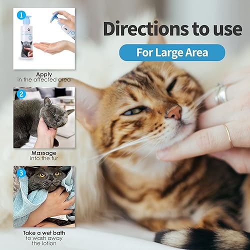 Miniatura 9 de Mooncat Paquete de cuidado de la piel y las patas de mascotas – Loción limpiadora para el tratamiento del acné de la barbilla de gato (5 onzas) +