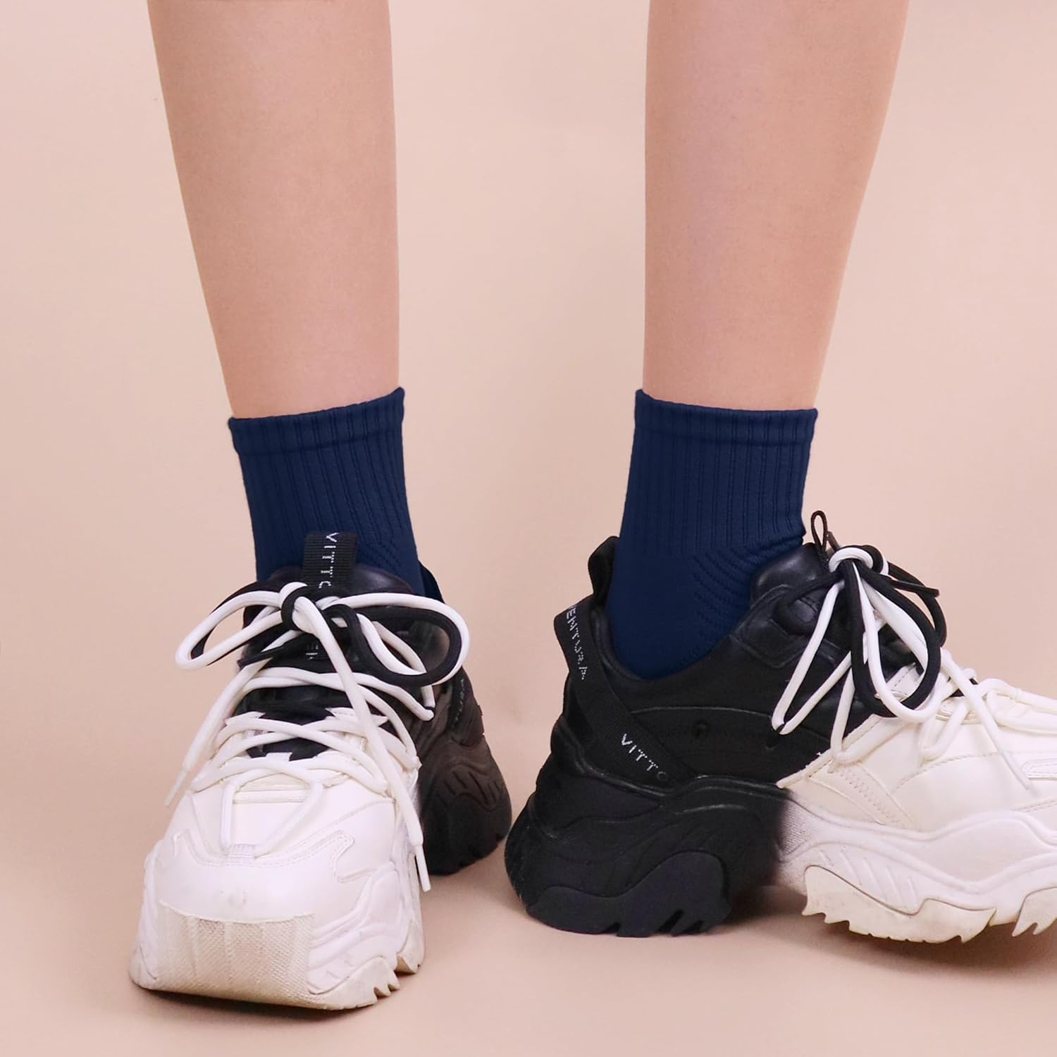 SERISIMPLE Women's Bamboo Viscose Above Ankle Thin Socks Quarter Mesh Design Breathable Anti-Odor Summer Socks 5 Pairs - Image 6