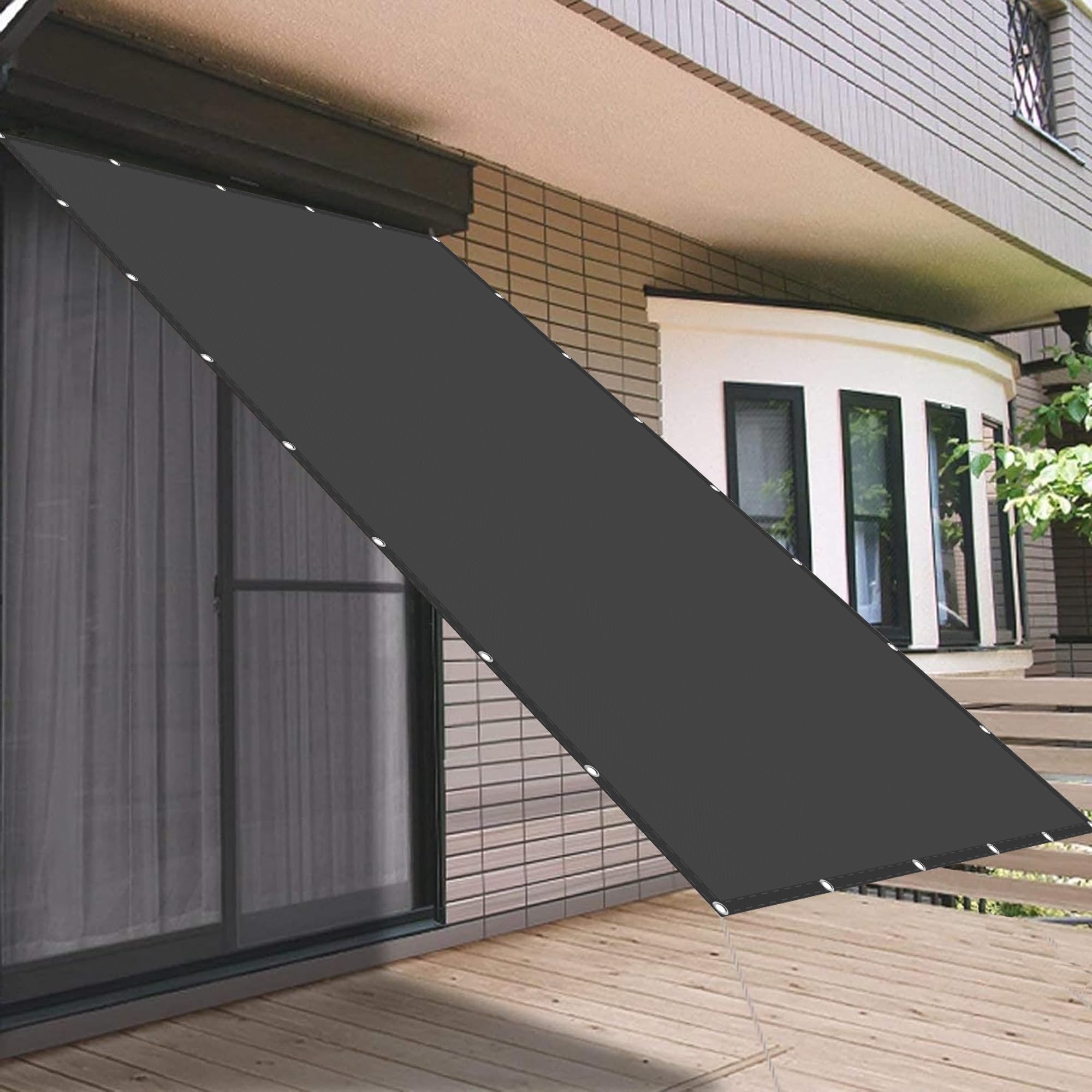 Protection des rayons UV avec ce voile d'ombrage 5x9m gris foncé