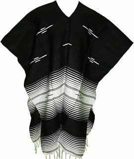 Serape Style Mexican Aztec Poncho