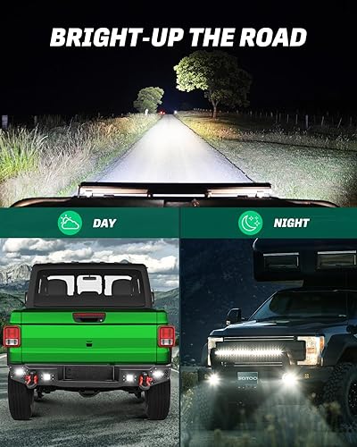 Miniatura 5 de SCITOO Parachoques trasero texturizado negro para Jeep Gladiator JT Rock Crawler 2020-2022 con anillo en D + luces LED