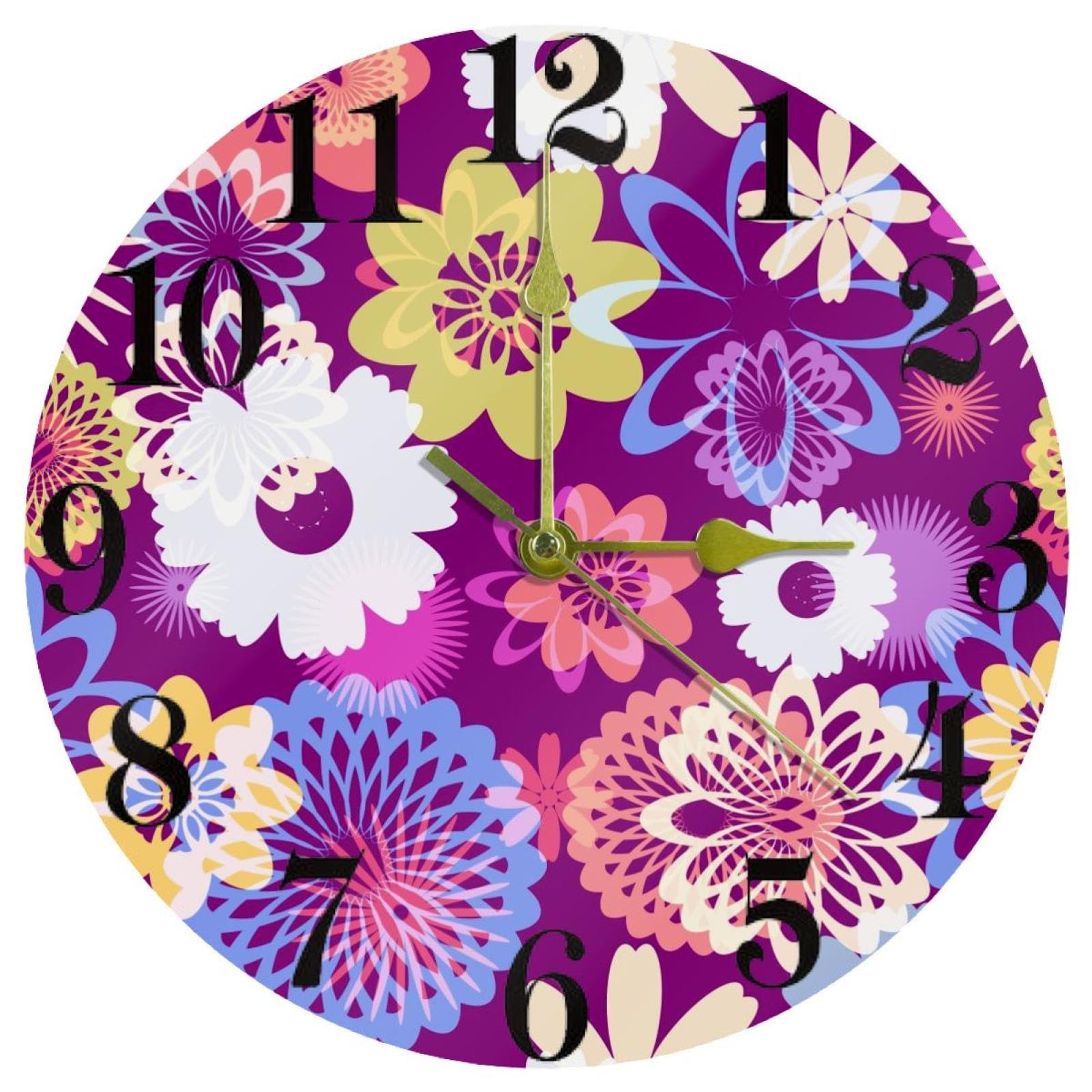 Horloge murale sans tic-tac ronde à piles pour un sommeil serein