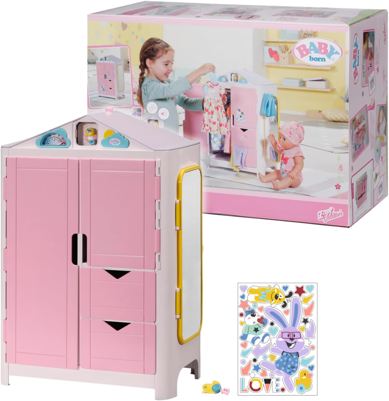 BABY born Armoire Weather pour Poupée de 43 cm pour les Petites Mains