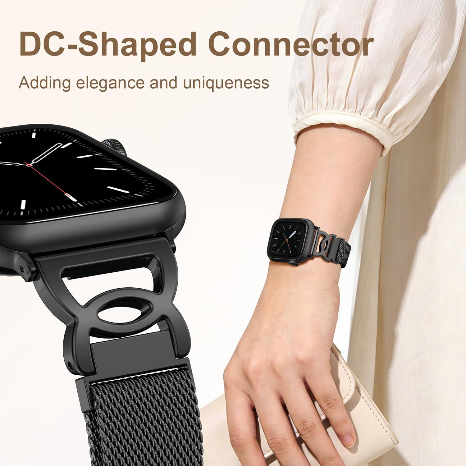 Adorve Slim Milanese loop Compatible with Apple Watch Bands 40mm 41mm 38mm 42mm 44mm 45mm 46mm 49mm Women, Thin Stainless Steel Mesh Loop Magnetic Wristbands for iWatch SE3 Series 11 10 9 8 7 6 5 4 3 - Image 3