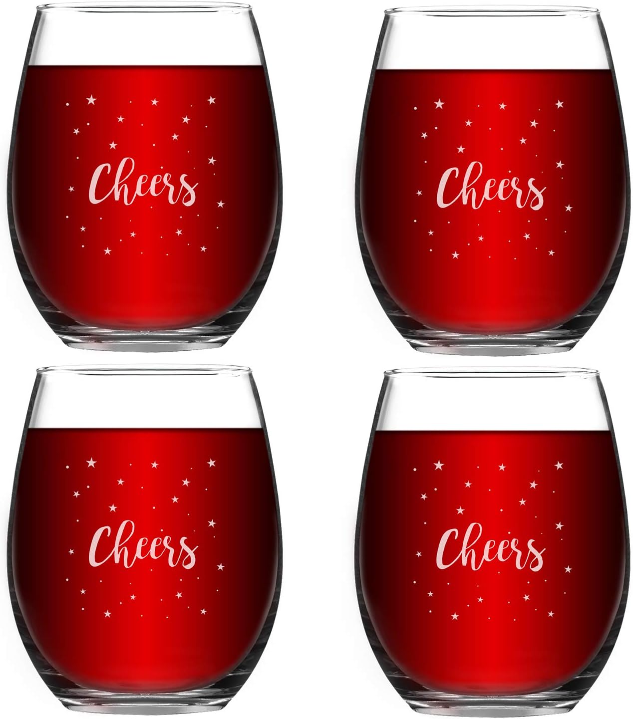 Get Discount 70% Price Set of 4 Cheers Christmas Wine Glasses with White Stars Home Xmas Festival Party Decoration Stemless Wine Glasses Holiday Celebration Drinkware Christmas Gifts (White Cheers, 15 Oz) 70% Off Everything Set of 4 Cheers Christmas Wine Glasses with White Stars Home Xmas Festival Party Decoration Stemless Wine Glasses Holiday Celebration Drinkware Christmas Gifts (White Cheers, 15 Oz)