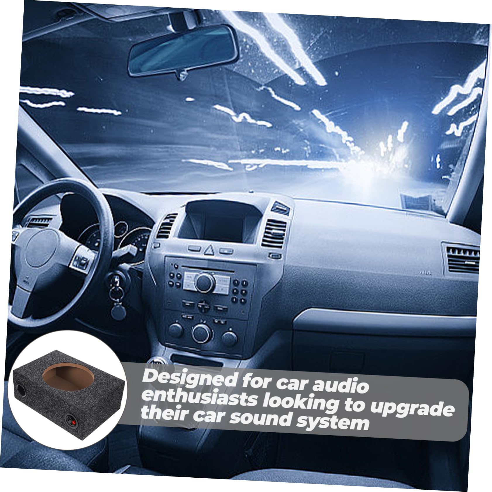 Box per Altoparlante Subwoofer Auto in Legno Nero Bassi Potenti e Facile da Usare per Installazione Audio Veicolare