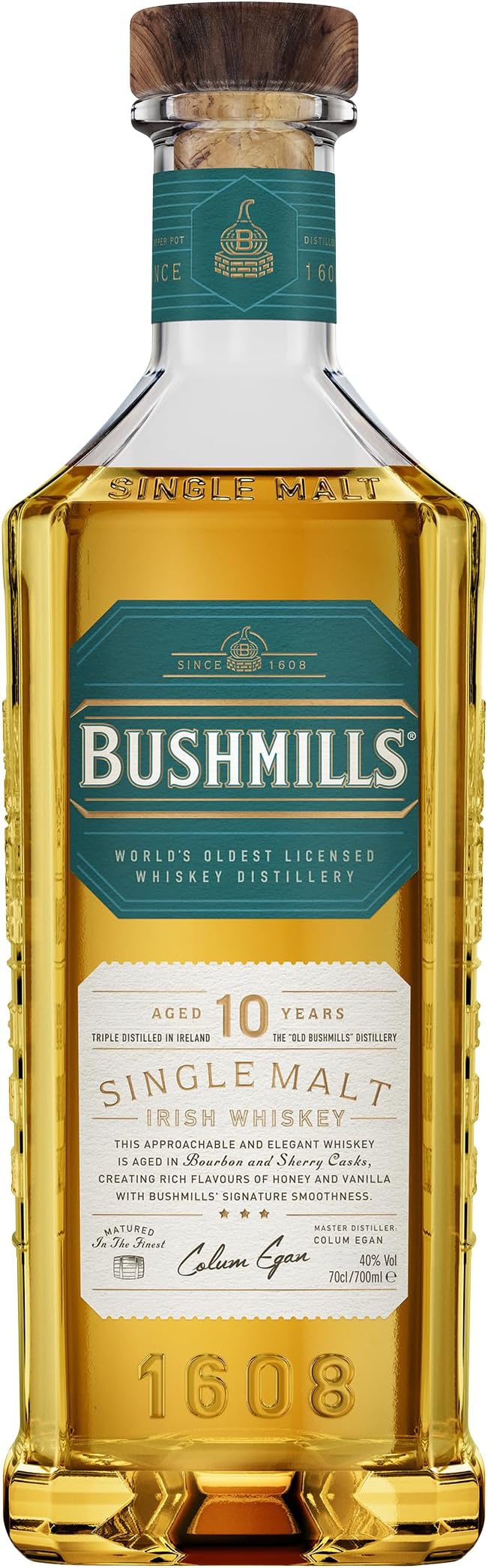 10 Year Old Single Malt Irish Whiskey, 70cl (packaging may vary)