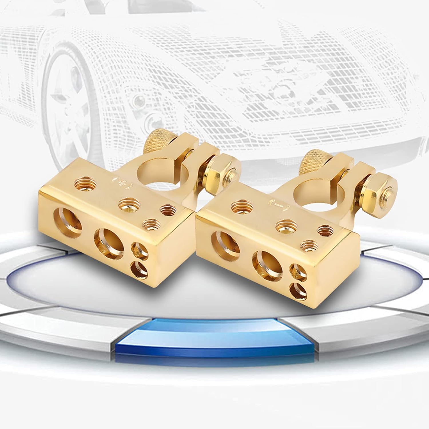 QUARKZMAN Batterieanschlussabdeckung 8-tlg - Positive & Negative Pole Abdeckung